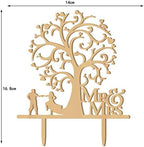 Mr and Mrs Cake Toppers Funny Bride and Groom Rustic Wood Wedding Aniversary Party Engagement Decoration