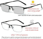 laureles Bifocal Reading Glasses Men Business Sun Photochromic Lens Metal Half Frame Fashion Transition Readers