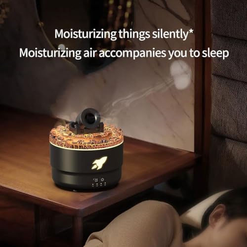 Wmool Cannon Blast Aroma Humidifier, Cannon Blast Turret Humidifier Silent Diffuser, Cannon Humidifier, Vapor Cannon Humidifier, Yellowcane Aroma Humidifier, with 7 Colors, for Home, Bedroom