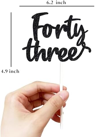 Happy 43rd Birthday Cake Topper forty three Birthday Cake Toppers, 43rd Cake Topper for Men,43 Cake Topper For Women, 43rd birthday decorations,43rd Birthday Cake Topper