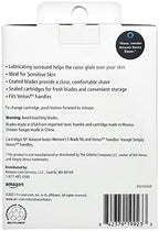 Amazon Basics Women's 5-Blade Razor for Smooth, Close Shave, FITS Amazon Basics Handle and Venus Handles, Ideal for Sensitive Skin, Includes 1 Handle, 12 Cartridges & 1 Shower Holder