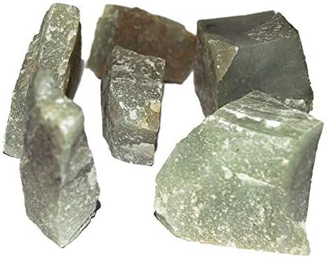 Crocon Green Jade Rough Bulk Natural Stone Raw Gemstone Tumbling Cabbing Polishing Gem Mining Energy Generator Chakra Balancing Reiki And Crystal Healing Good Luck Home Office Decor Weight: 1Lb Approx