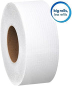 Scott Professional Essential Extra Soft Jumbo Roll Toilet Paper, Bulk (07304), 2-Ply, Septic Safe, White (12 Rolls at 750' Each, 9,000'/Case)