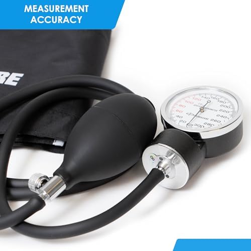 PrimaCare DS-9195 Professional Adult Size Classic Series Blood Pressure Kit with D-Ring Cuff, Nylon BP Kit, Aneroid Sphygmomanometer with Stethoscope