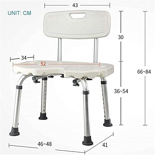 Bath Stools,Shower Chair,Adjustable Bath Stool,with Aluminum Legs Showering Use,Non Slip Tub Safety Bathroom Aid Apply to Elderly,Senior,Handicap Disabled