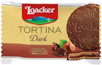 Loacker Tortina Dark Noir 126g - Zartbitterschokolade mit Nougatcreme&Waffelblättchen