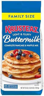 Krusteaz Complete Buttermilk Pancake and Waffle Mix, Light & Fluffy, 56 oz Bag