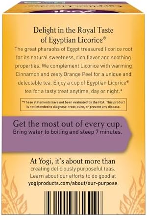 Yogi Tea, Egyptian Licorice, 16 Count, Packaging May Vary