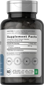 Horbäach L-Carnosine 500mg | 120 Capsule Supplement | Non-GMO & Gluten Free Powder Pills