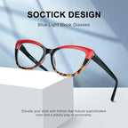Stylish Reading Glasses for Women,Oversized 4 Pack Blue Light Blocking Readers with Trendy Color Combinations（C2* 2.50