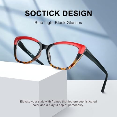 Stylish Reading Glasses for Women,Oversized 4 Pack Blue Light Blocking Readers with Trendy Color Combinations（C2* 2.50