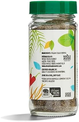 365 by Whole Foods Market, Organic Black Pepper Ground, 1.8 Ounce