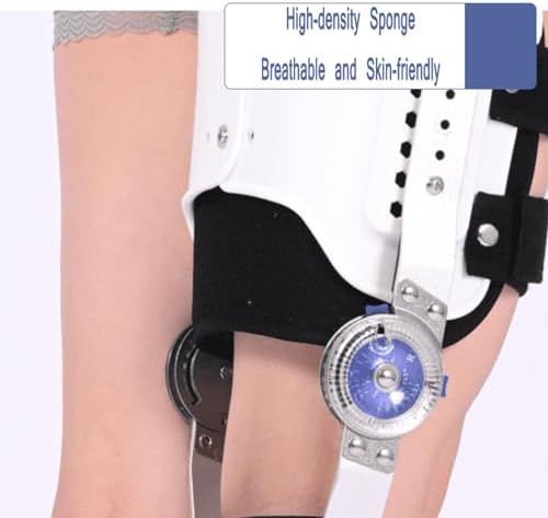 Orthosis Foot Drop,Hinged Knee Hip Support Brace, Hip Knee Ankle Foot Orthosis Leg Fracture, for Leg Or Knee Injury, Lower Limb Paralysis, Hip Walking Fixed with Walking Boots，White Right