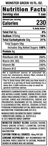Monster Energy, Original, 16 fl oz, 4 Pack