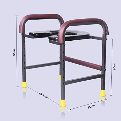 Extra Wide Commode/Shower Chair Multifunctional Bariatric Toilet Seat Pregnant Bath Stool with Safety Steel Frame for Seniors, Disabled