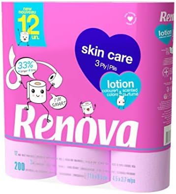 Renova Toilet Paper Lotion – 12 Lotioned Rolls