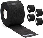 Disposable Paper Barber Neck Strips - 5 Rolls 500 Strips Black Professional Stretchy Paper Neck Band for Salon Haircut Styling