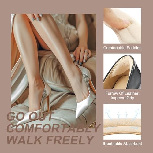 (2Pairs) Heel Pads for Shoes, Suitable for high Heels, Leather Shoes, Sneakers, etc.reducing Heel Friction, Providing Slip Resistance and Comfort; Filler for Big Footwear.