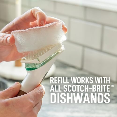 Scotch-Brite Greener Clean, Non-Scratch Dishwand Refills, Fits All Scotch-Brite Dishwands, 3 Count
