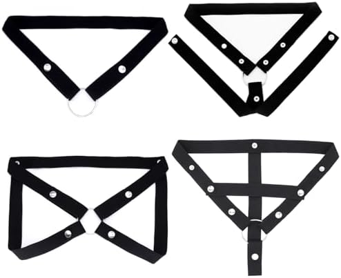 TAIMEI Special Anti-slip Belt for Male Cage, Adjustable Elastic Straps for Male Protection Cage -USHA29 (Black, Four-way)