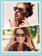 LianSan XL Bifocal Reading Sunglasses for Men Women,Top Clear Oversized TR90 Wide Fit Sun Readers,Full Frame UV400 Protection