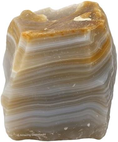 Amazing Gemstone 2 Pieces Lace Agate Raw Crystals and Healing Stones, Natural Rocks for Tumbling and DIY Raw Stones and Crystals