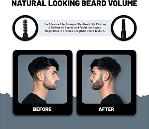 VOID Homme Gray Beard Pencil Filler for Men, Set of 4 - Instantly Covers Bald Spots & Thinning Hair, Waterproof, Sweat & Smudge-proof, Undetectable Hair Loss Solution for Gray Beards, Natural Look