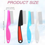 4 Pcs Stainless Steel Dandruffs Comb, Fine Tooth Psoriasis Comb Metal Lice Combs Dandruff Remover Scalp Combs for Dandruff, Lice, Thick, Dry, Curly Hair