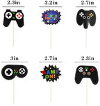 11 Pcs Video Game Cake Topper Video Game Theme Cake Decoration for Man Or Kids Birthday Party Supplies