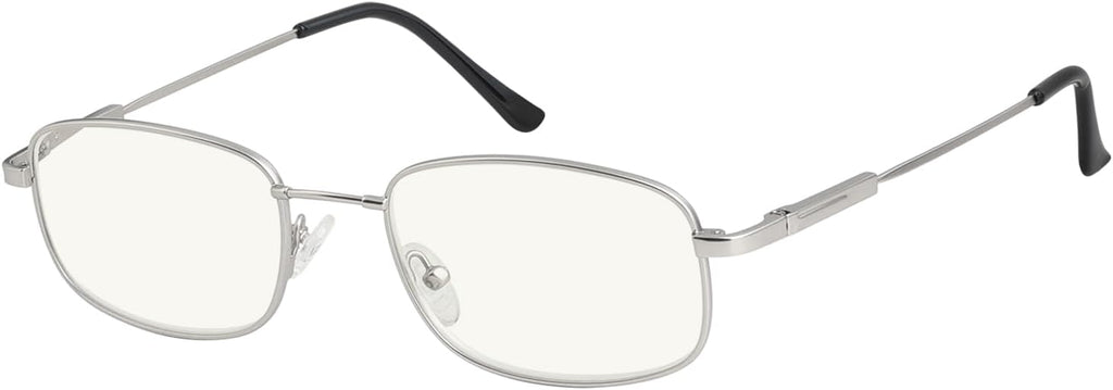Eyekepper UV Protection Progressive Reading Glasses 3 Levels Multifocus Readers Men Women Bendable Memory Frame (Silver, +3.50)