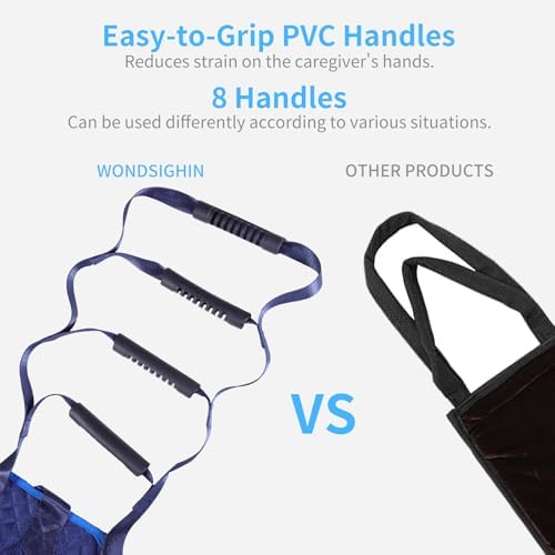 Heavy Duty Bed Transfer Nursing Sling with Durable Handles and Buckle for Patient, Lifting Assist Belt, Transfer Lift Sling for Seniors, Mobility Standing and Lifting Assist Belt for Disabled, Elderly