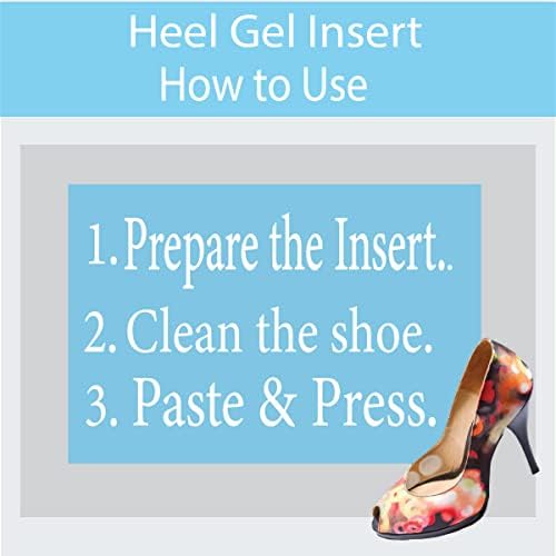 (60 Count) Heel Gel Stickers - Shoe Insert Pads - Adhesive Silicone Gel Soft Spot Pad - Blister Prevention - Heel Cushion Inserts for Loose Shoes - Shoe Pads for Loose Shoe, Heel Slipping, Rubbing