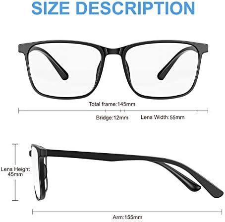 2 Pack Blue Light Blocking Glasses for Computer Eye Strain