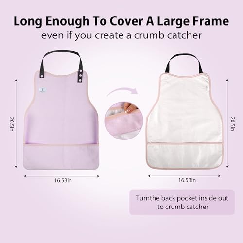 3Pack Adult Bibs with Crumb Catcher for Men,Eating Cloth for Adults,Clothing Protectors