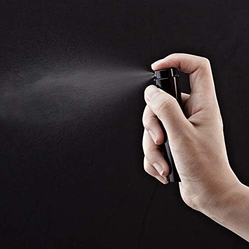 LISAPACK 8ML Atomizer Perfume Spray Bottle for Travel (3 PCS) Empty Cologne Dispenser, Portable Sprayer Travel Essentials for Men and Women (Black)