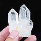 White Crystal Quartz Cluster,Irregular Clear, Raw Stone Ornament Feng Shui Home Decor,50~70g Gemstone Stone