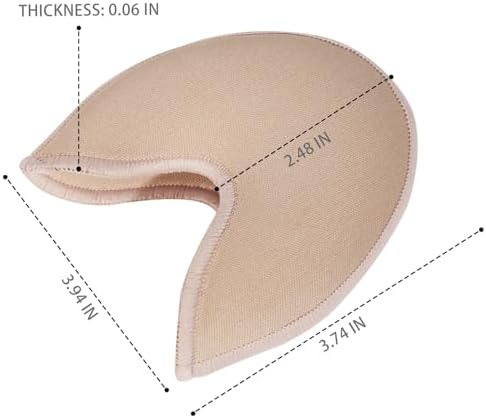 Toe Pouches Pads Cover, Ballet Dance Toe Pads for Women Girls High Heels to Protect Toes and Feet 3.93x3.74 Inches