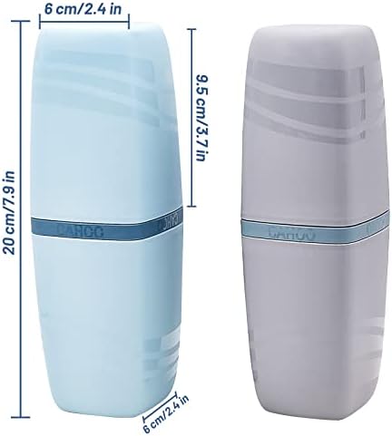 2 PCS Travel Toothbrush Case, Portable Multifunctional Toothbrush Holder, Toothbrushes Toothpaste Separate Storage Wash Cup for Business Trip, Camping