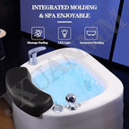 Pedicure Foot Spa,Acrylic Massage Footbath,Portable Bathtub Pedicure Bowl,Foot spa with Heat and Massage and Colorful Lamp Jets,with Automatic Drain Pump,Large Size Soak Tub Bath A