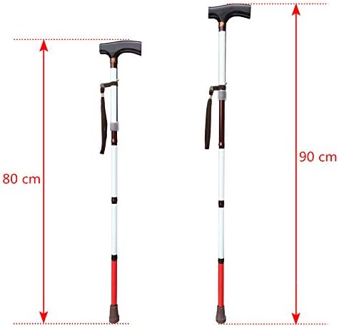 Adjustable Folding Support Walking Cane for The Blind 31.5 inch - 35.4 inch (Folds Down 4 Sections),Lightweight & Portable Walking Stick Mobility Aid