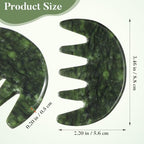 Jade Stone Gua Sha Comb,Jade Massage Comb, Scalp Massager, Massage Tools for Scalp Head Hair,Facial Manual Scalp Massagers, Like Scalp Massager Comb