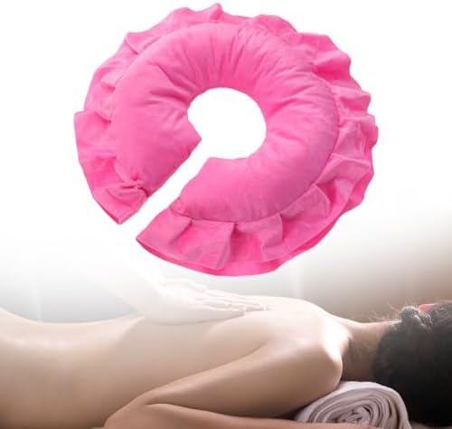 Amosfun 3pcs Cotton Face Cushion U Shaped Face Pillow Flight Pillow for Beauty Salon s Spa Salon Massage Round Spa Cotton Pilows Travel Body Pink Neck Pad