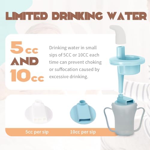 Dysphagia Regulating Drinking Cup for Swallowing and Disorders People,Dispenses 5cc or 10cc of Liquid Each Time,Helps to Prevent Choking