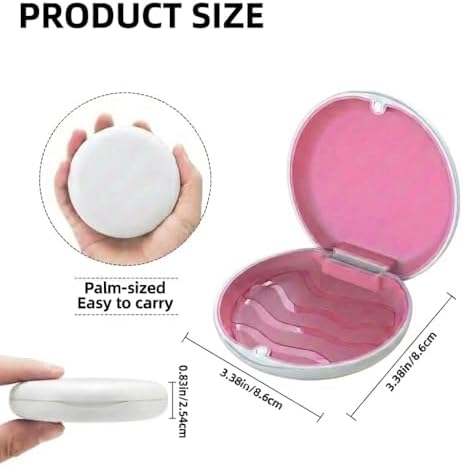 ARGOMAX Aligner Case, Retainer Case Compatible with Invisalign, Silicone Inner Support Protection, Magnet Closure Braces Box, 1 Piece Orthodontic Box (White)