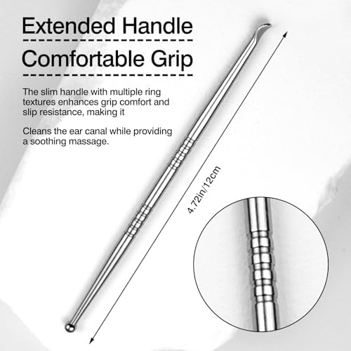 2pcs Stainless Steel Tonsil Stone Remover Tool + Ear Wax Removal Tool Set