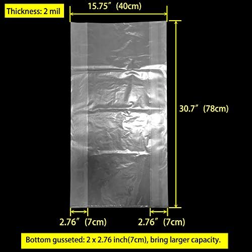 25 Pack 5 Gallon Bucket Liner Bags for Marinating and Brining, Great for Storage Food, Heavy Duty Leak Proof (2 mil)