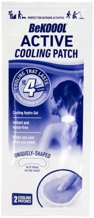 BeKOOOL Active Cooling Patch 4 Count for Cooling Relief During mild to moderately strenuous Activities