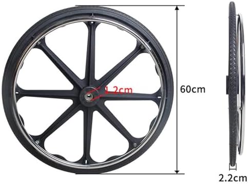 24 Inch Manual Wheelchair Rear Wheel Electroplating Integrated Wheel Accessories Safe and Durable