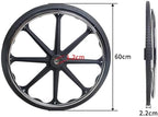 24 Inch Manual Wheelchair Rear Wheel Electroplating Integrated Wheel Accessories Safe and Durable