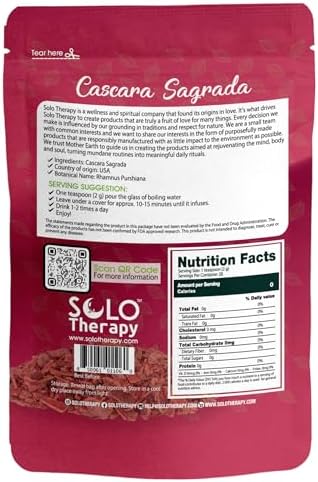 Cascara Sagrada Bark Herbal Tea - Cut and sifted - Rhamnus purshiana Resealable Bag - 56 grams - Premium Quality (Cascara Sagrada Bark)